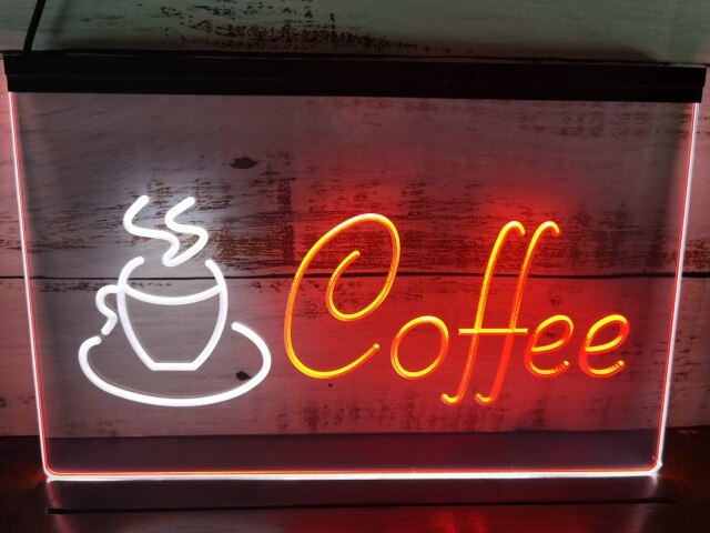 Coffee Shop Two Tone Illuminated Sign