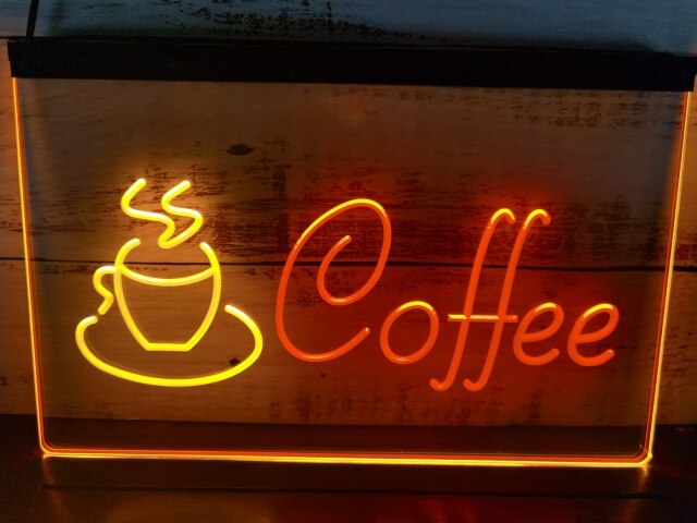 Coffee Shop Two Tone Illuminated Sign