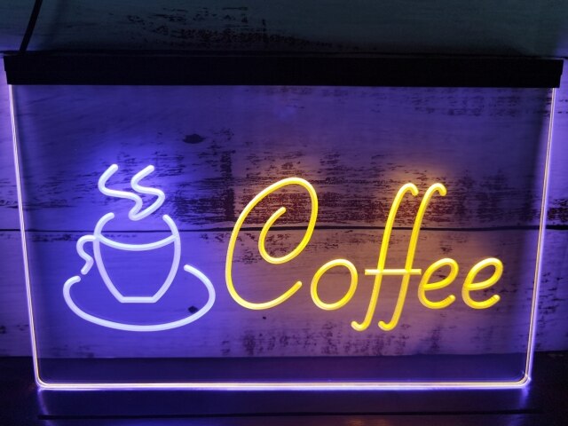 Coffee Shop Two Tone Illuminated Sign