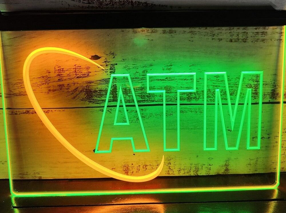 ATM Two Tone Illuminated Sign