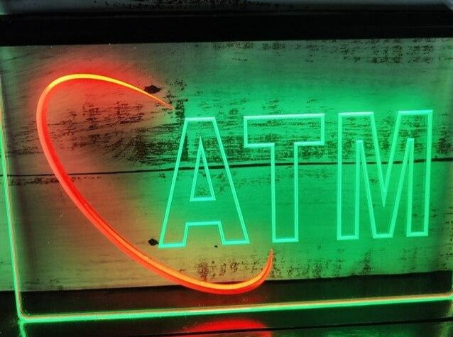 ATM Two Tone Illuminated Sign