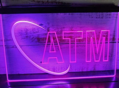 ATM Two Tone Illuminated Sign