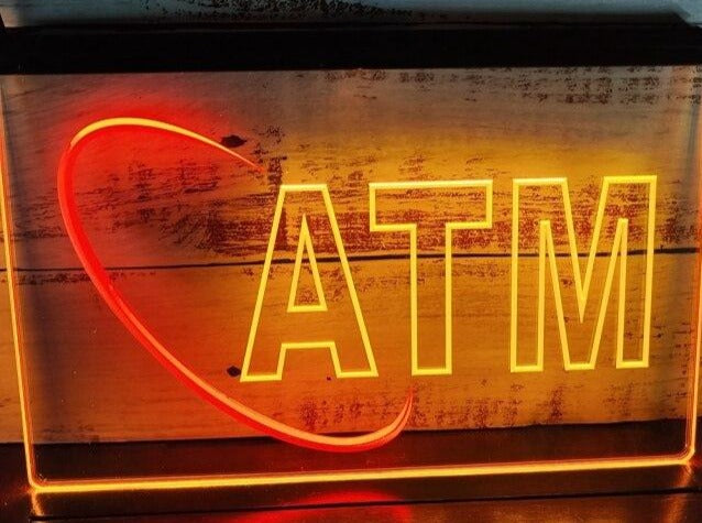 ATM Two Tone Illuminated Sign