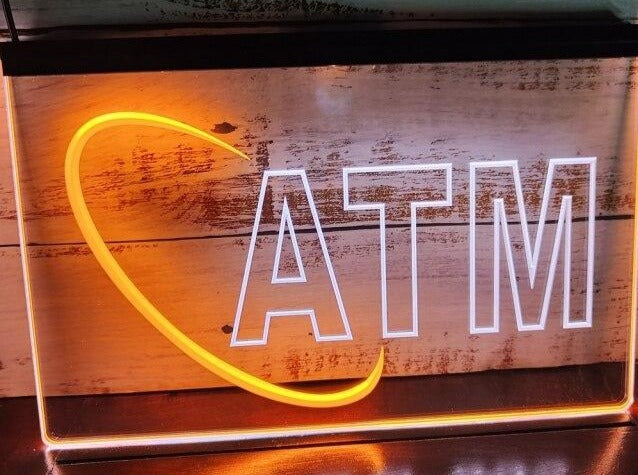 ATM Two Tone Illuminated Sign