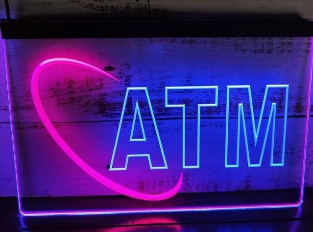 ATM Two Tone Illuminated Sign