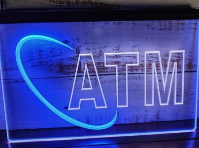 ATM Two Tone Illuminated Sign
