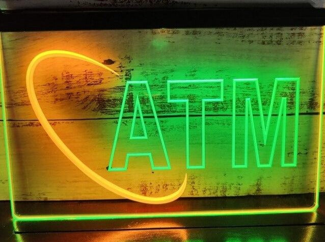 ATM Two Tone Illuminated Sign