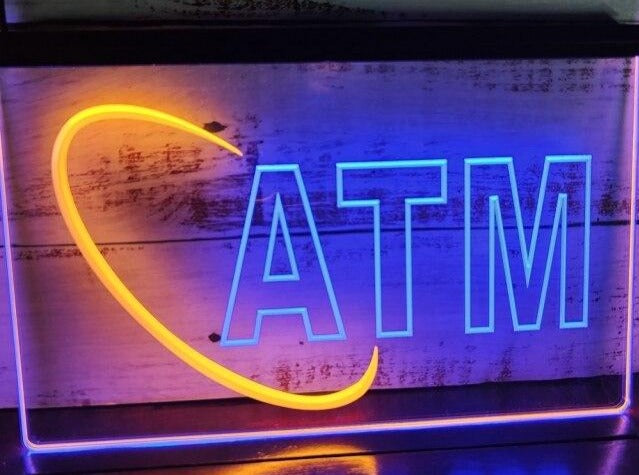 ATM Two Tone Illuminated Sign