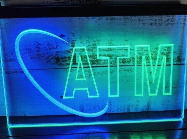 ATM Two Tone Illuminated Sign