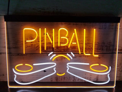 Pinball Machine Two Tone Illuminated Sign