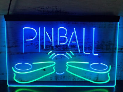 Pinball Machine Two Tone Illuminated Sign