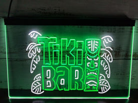 Tiki Bar Mask Two Tone Illuminated Sign