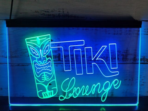 Image of Tiki Lounge Two Tone Illuminated Sign