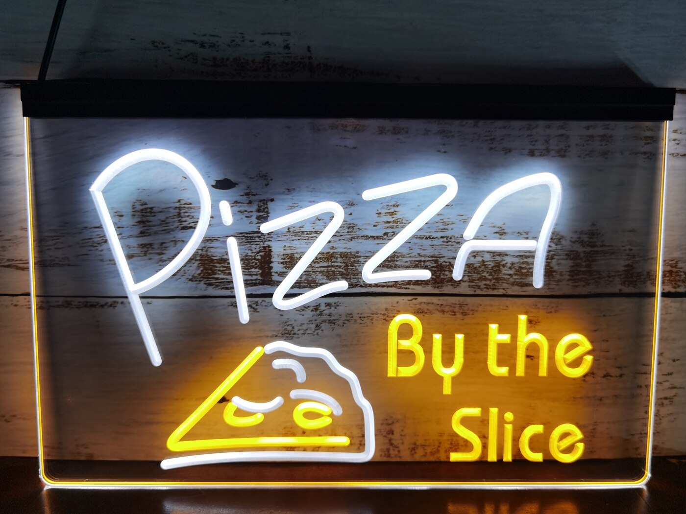Pizza by The Slice Two Tone Illuminated Sign