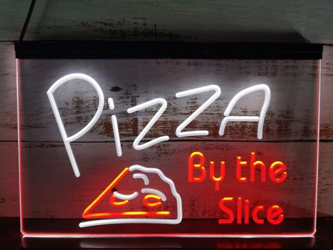 Image of Pizza by The Slice Two Tone Illuminated Sign
