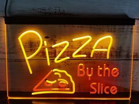 Pizza by The Slice Two Tone Illuminated Sign