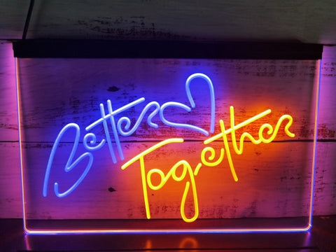 Image of Better Together Two Tone Illuminated Sign