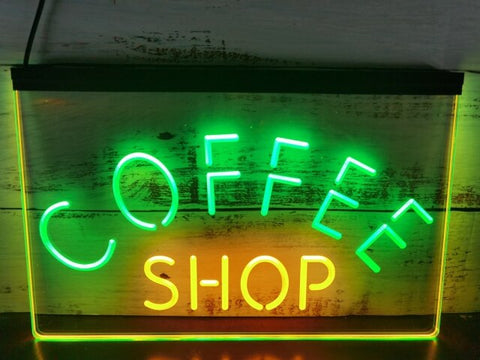 Image of Coffee Shop Arched Two Tone Illuminated Sign