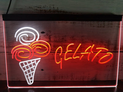 Gelato Ice Cream Two Tone Illuminated Sign