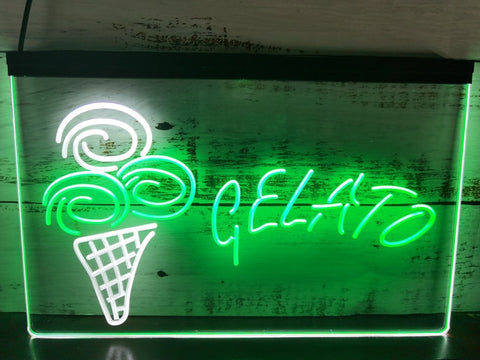 Image of Gelato Ice Cream Two Tone Illuminated Sign