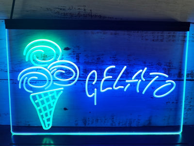 Gelato Ice Cream Two Tone Illuminated Sign