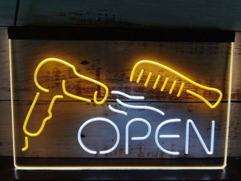 Image of Hairdressers Open Two Tone Illuminated Sign