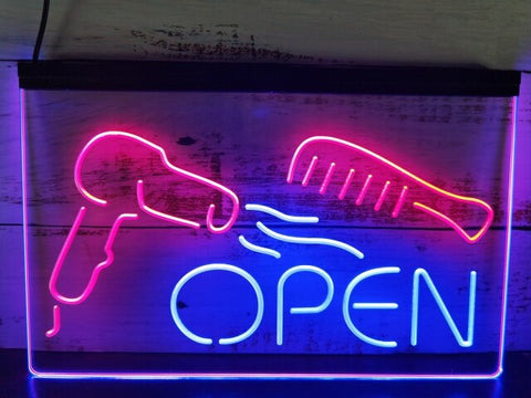 Hairdressers Open Two Tone Illuminated Sign