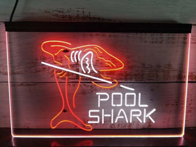 Pool Shark Two Tone Illuminated Sign