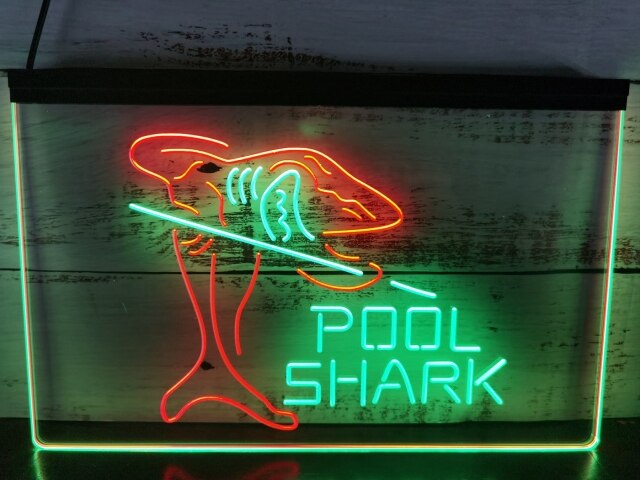Pool Shark Two Tone Illuminated Sign