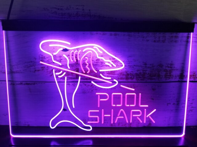 Pool Shark Two Tone Illuminated Sign