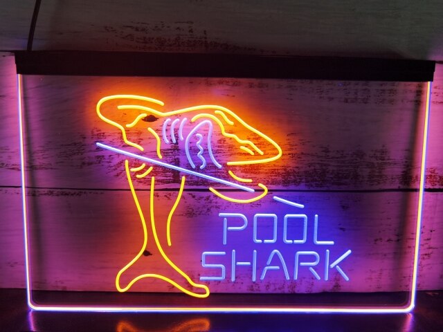 Pool Shark Two Tone Illuminated Sign