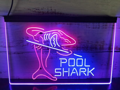 Pool Shark Two Tone Illuminated Sign