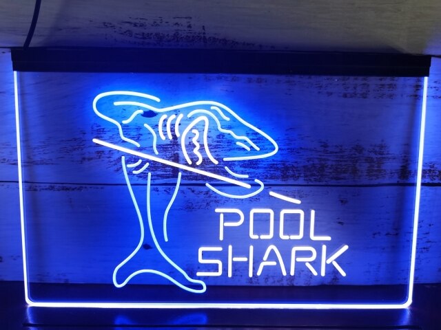 Pool Shark Two Tone Illuminated Sign