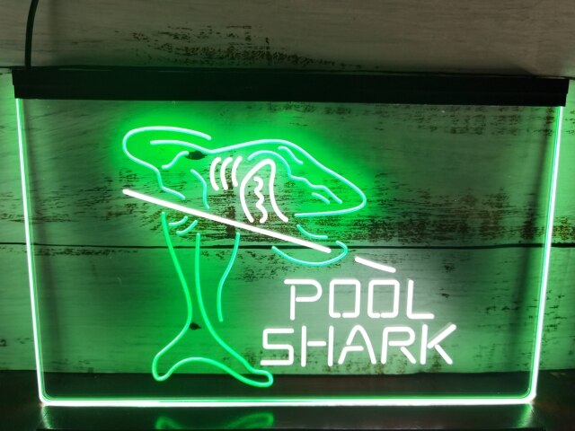 Pool Shark Two Tone Illuminated Sign