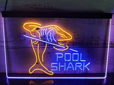 Pool Shark Two Tone Illuminated Sign