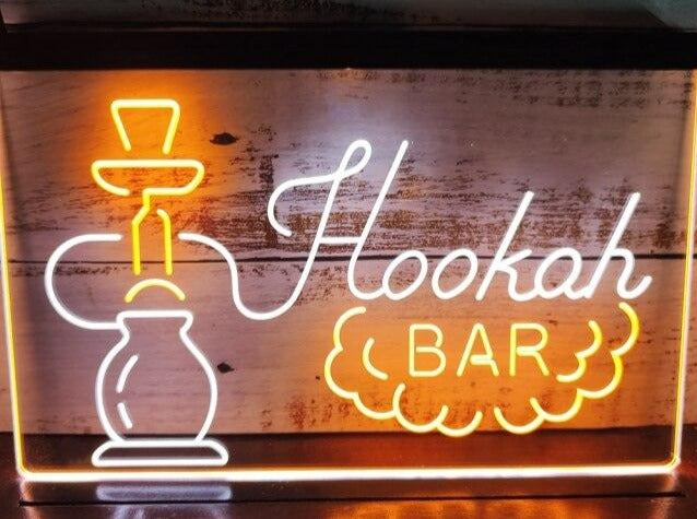 Hookah Bar Two Tone Illuminated Sign