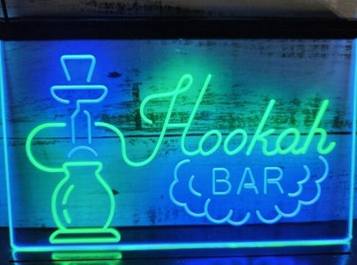 Hookah Bar Two Tone Illuminated Sign