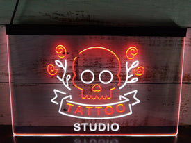 Tattoo Studio Two Tone Illuminated Sign