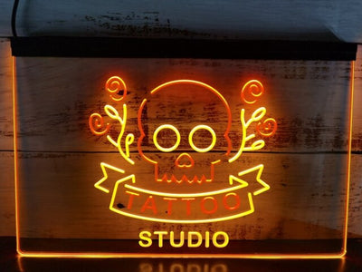 Tattoo Studio Two Tone Illuminated Sign