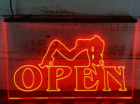 Strippers Open Illuminated Sign