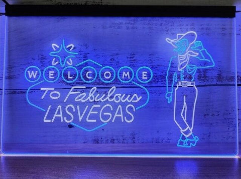 Image of Welcome To Fabulous Las Vegas Two Tone Illuminated Sign