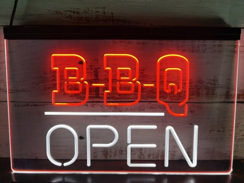Image of BBQ Open Two Tone Illuminated Sign