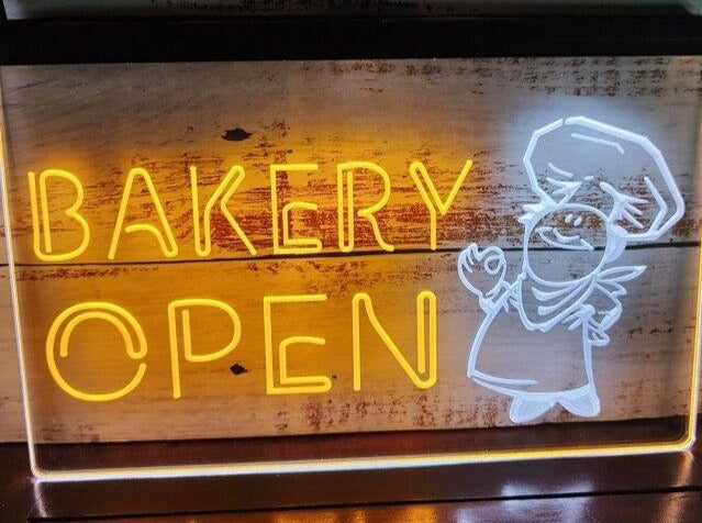 Bakery Open Two Tone Illuminated Sign
