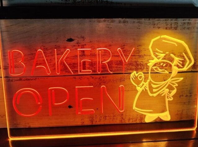 Bakery Open Two Tone Illuminated Sign