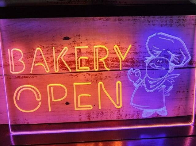 Bakery Open Two Tone Illuminated Sign