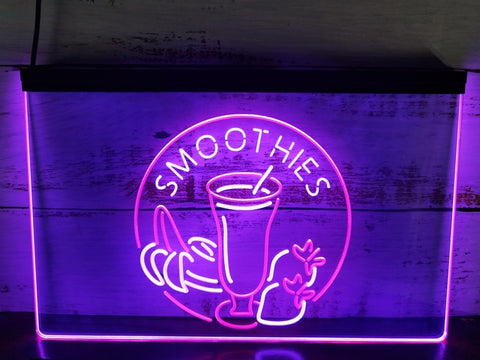Image of Smoothies Fruit Drink Two Tone Illuminated Sign