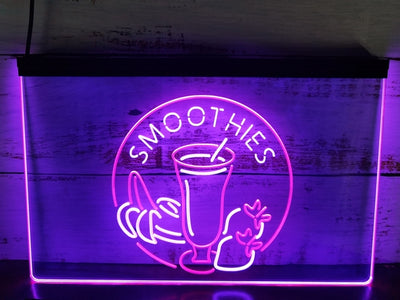 Smoothies Fruit Drink Two Tone Illuminated Sign