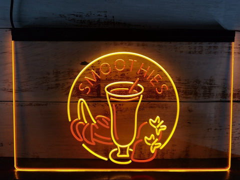 Image of Smoothies Fruit Drink Two Tone Illuminated Sign