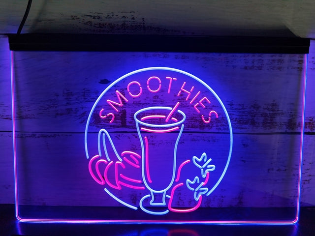 Smoothies Fruit Drink Two Tone Illuminated Sign
