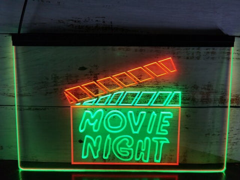 Image of Movie Night Two Tone Illuminated Sign